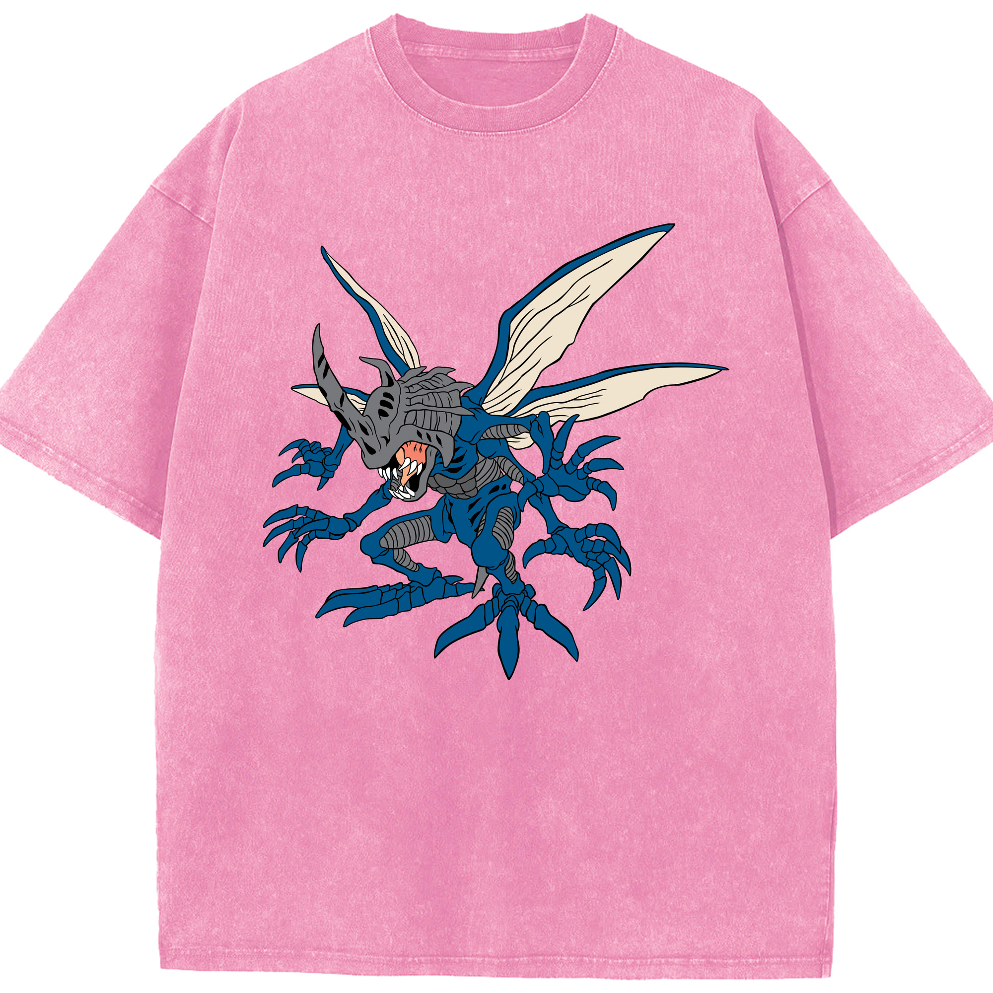 （画像用） Digimon デジタルモンスター/デジモン 綿100% ヴィンテージ風 半袖Tシャツ（フロントプリント）
